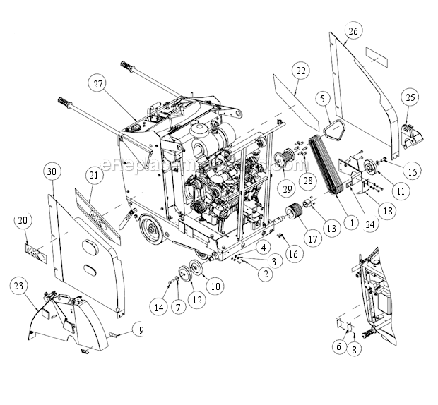 Page A Diagram and Parts List for MK-4024KB  MK Diamond Concrete Saw